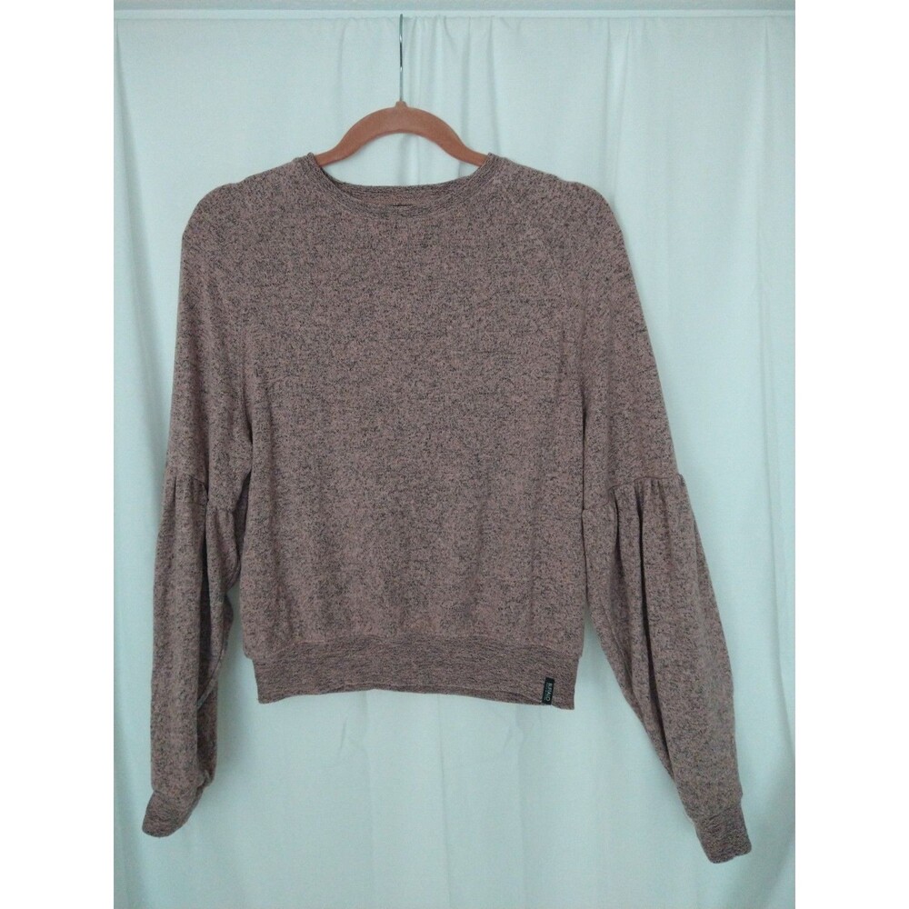Buffalo David Bitton Size XS Pink Long Puff Sleeve Light Sweater